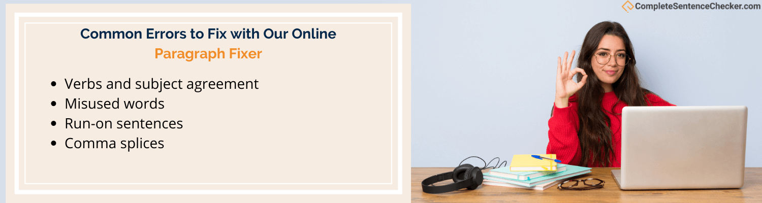 errors to fix with good paragraph fixer