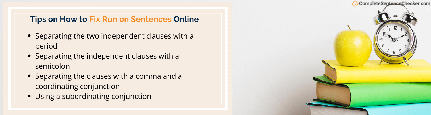 how to fix run on sentences online