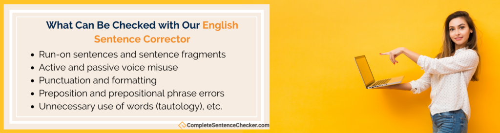 what to check via english sentence checker and corrector
