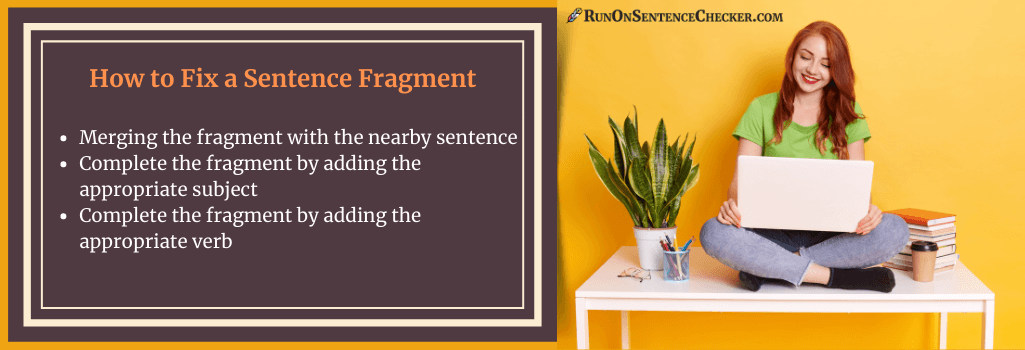 tips on how to fix a sentence fragment